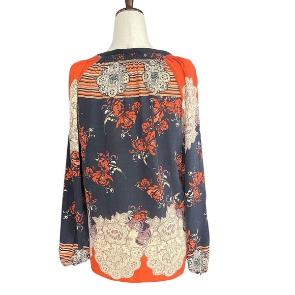 Anthropologie Meadow Rue 100% Silk Boho Blouse Size Small - Picture 5 of 12